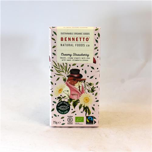 Bennetto Creamy Strawberry Chocolate 75g